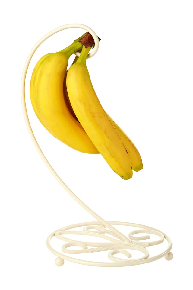 image 1 of Interiors by Premier Banana Hanger, Elegant Chrome Finish Stand For Hanging Bananas, Helps Prevent Bruising And Promotes Even | Cream