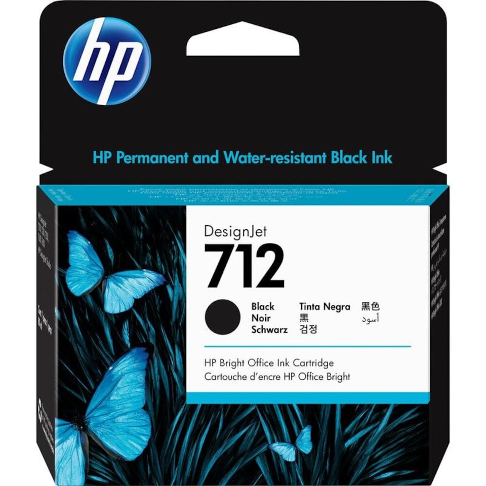 HP 712 Black High Capacity Ink Cartridge 80ml - 3ED71A N/A