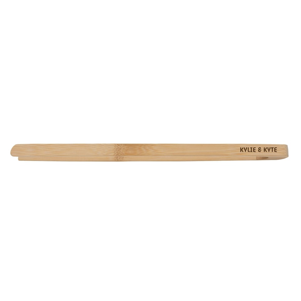 image 1 of Ukiyo Bamboo Logo Tongs - Brown - One Size