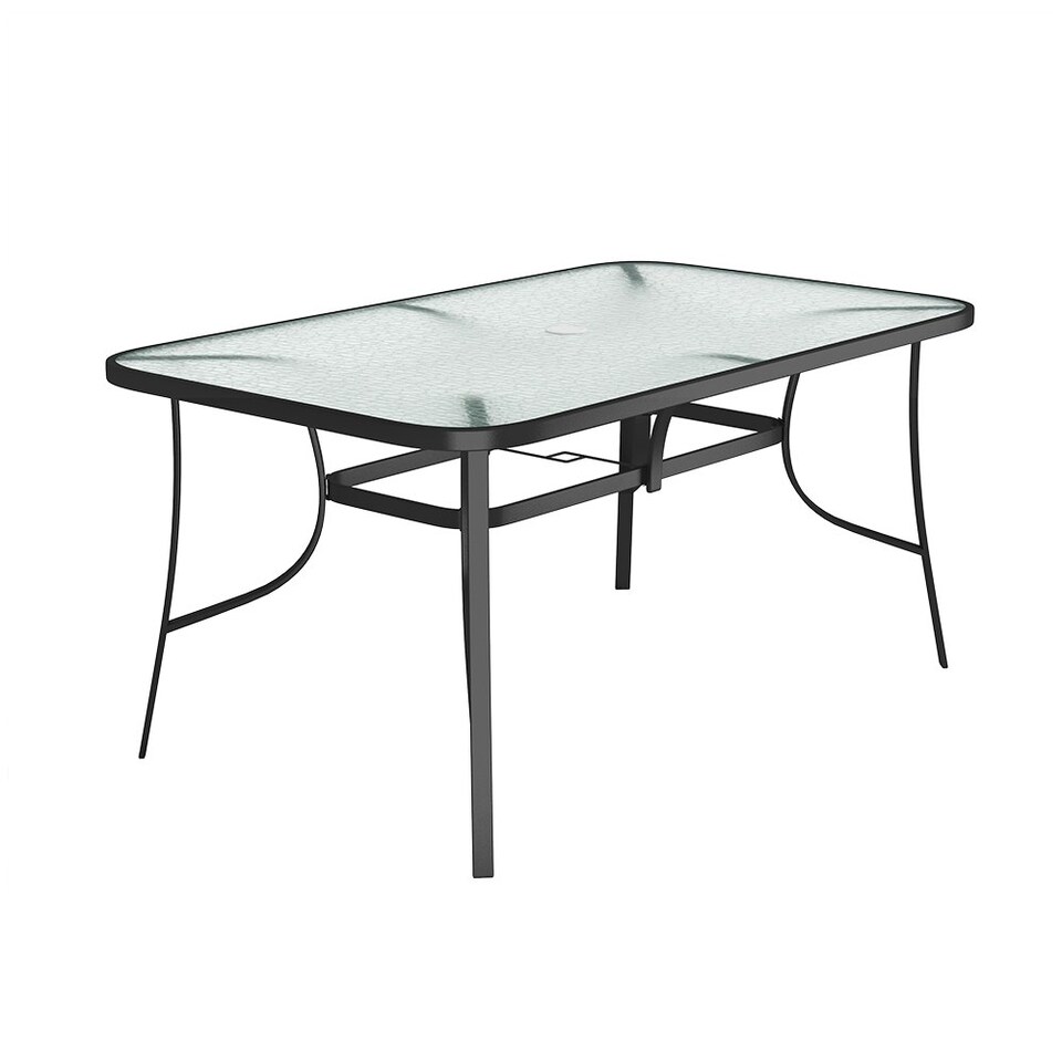 image 1 of Living and Home 150cm Tempered Glass Outdoor Coffee Table (Chair Not Included)