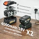 image 4 of Outsunny 36V Leaf Blower Cordless with 2 x 4000mAh Batteries & Charger | Grey | Light Grey | 111.6L x 15W x 28H cm