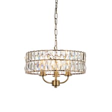 Clifton 3 Light Multi Arm Lamp Ceiling Pendant Antique Brass