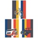 image 1 of Set of 3 Edinburgh Transport Bicycle Bus Taxi Car Black Cab Retro Wall Art Print A4