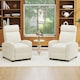 image 3 of COSTWAY Recliner Chair Single Sofa with Adjustable Backrest White White
