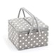 image 1 of Hobby Gift Large Twin Lid Sewing Storage Box, Grey Spot