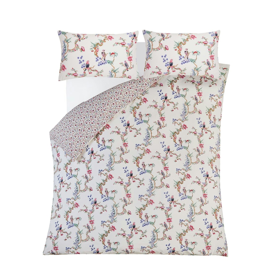 image 1 of Cath Kidston Birds of a Feather Pink Duvet Cover Set Pink | Double