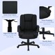 image 6 of HOMCOM Swivel Executive Office Chair Mid Back Chair w/ Arm, Black Black