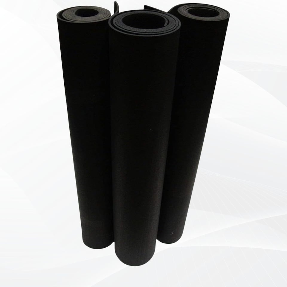 image 1 of Rubber Flooring Matting - 1m x 1m x 5mm - Smooth - Workshop Garage Shed Van Non-Slip