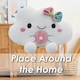 image 10 of Cloud Soft Toy Holding Donut Plush Cuddly Soft Fluffy Furry Cute 32cm White