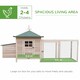 image 3 of PawHut Chicken Coop Hen Poultry House w/ Nesting Box Outdoor Run Patio Wooden