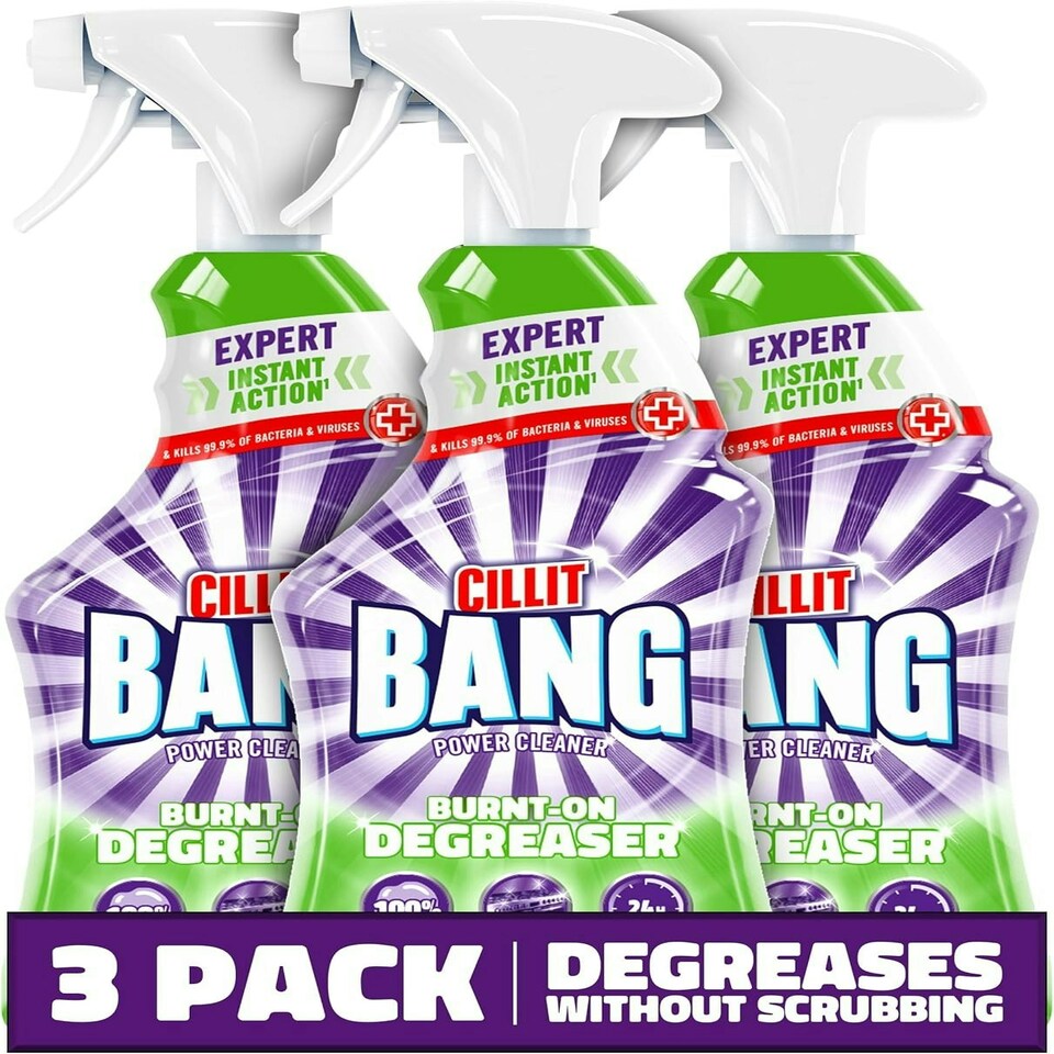 image 1 of Cillit Bang Burnt On Degreaser l Removes Food Stains, Dirt & Grease l Size: 750ml | Pack of 3 | 3 x 750ml