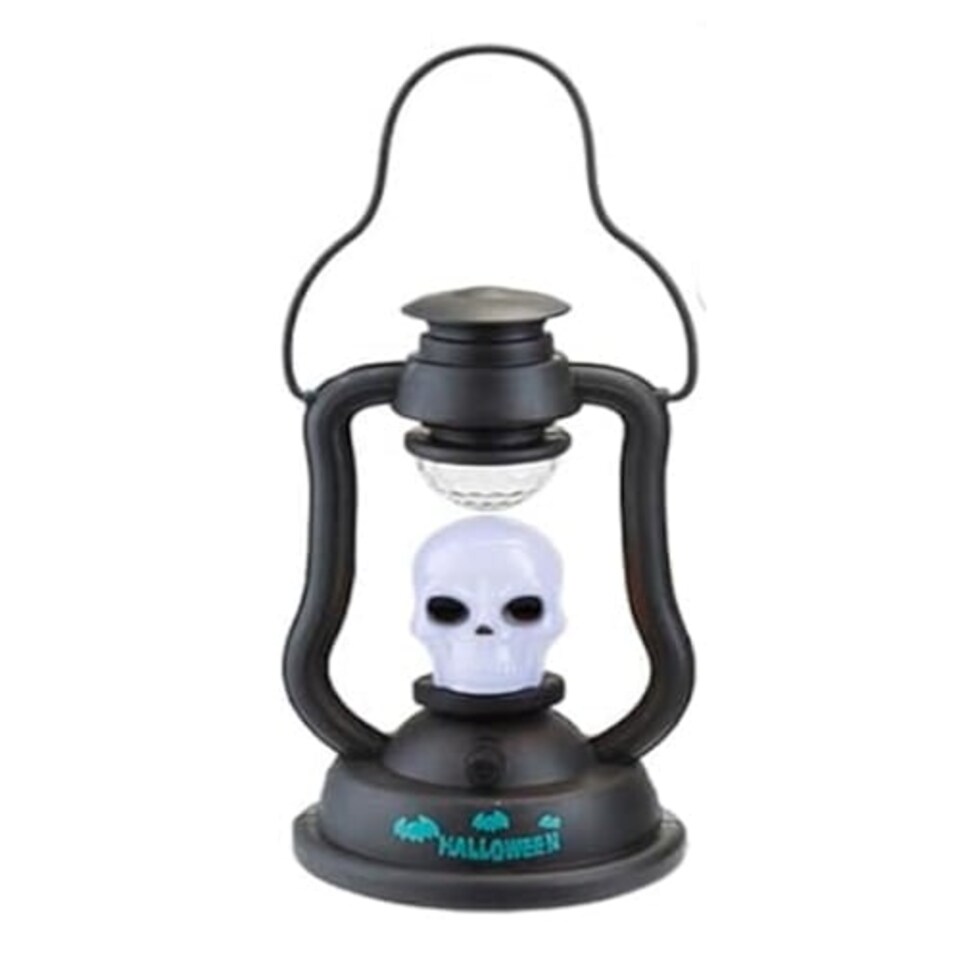 Skull Spooky Halloween Sound & Light Up Lantern 28.5cm