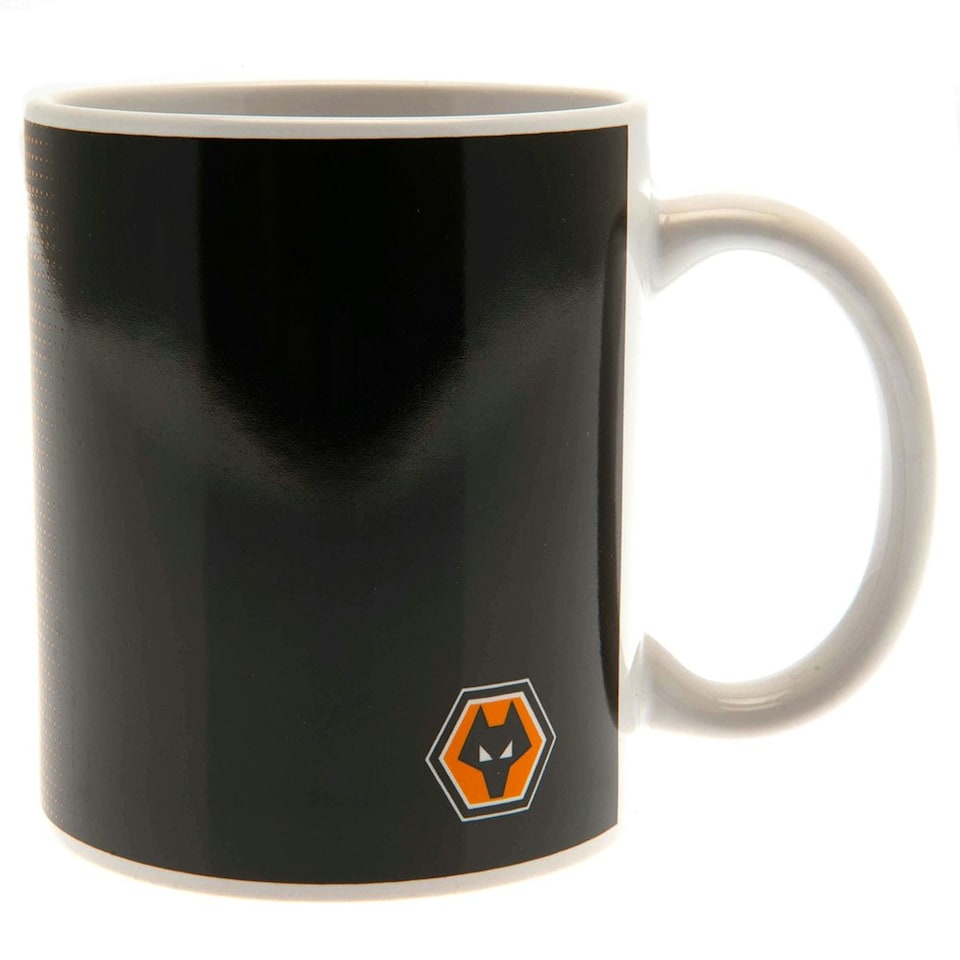 image 1 of Wolverhampton Wanderers FC Crest Mug - Yellow/Black/White - One Size