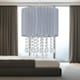 image 8 of First Choice Lighting Set of 2 Voile 25cm Jewelled Grey Ribbon Pendant Shades Grey | Clear