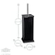 image 5 of Harbour Housewares Square Toilet Brush & Bin Set - Black Black