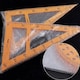 image 10 of 50cm Plastic Classroom Set Square Ruler with Removable Handle