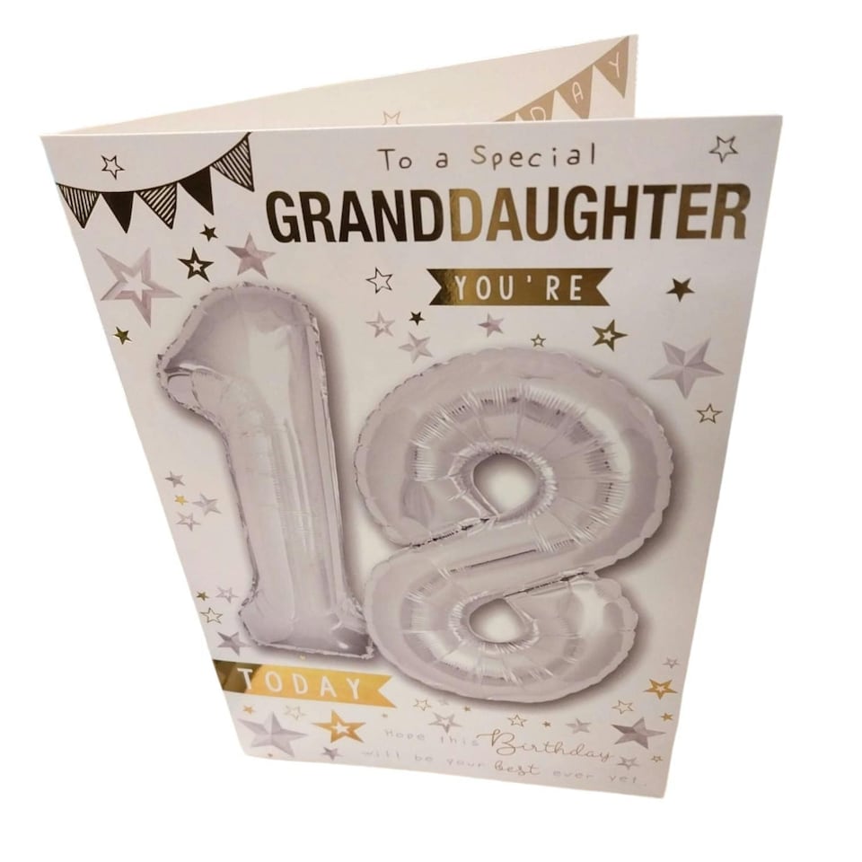 image 1 of To a special Granddaughter You're 18 Balloon Boutique Greeting Card