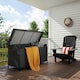 image 10 of Outsunny 627 L Rattan Garden Storage Box with Gas Lift Lid and Wheels Grey | Dark Grey | 153 x 69 x 85 cm