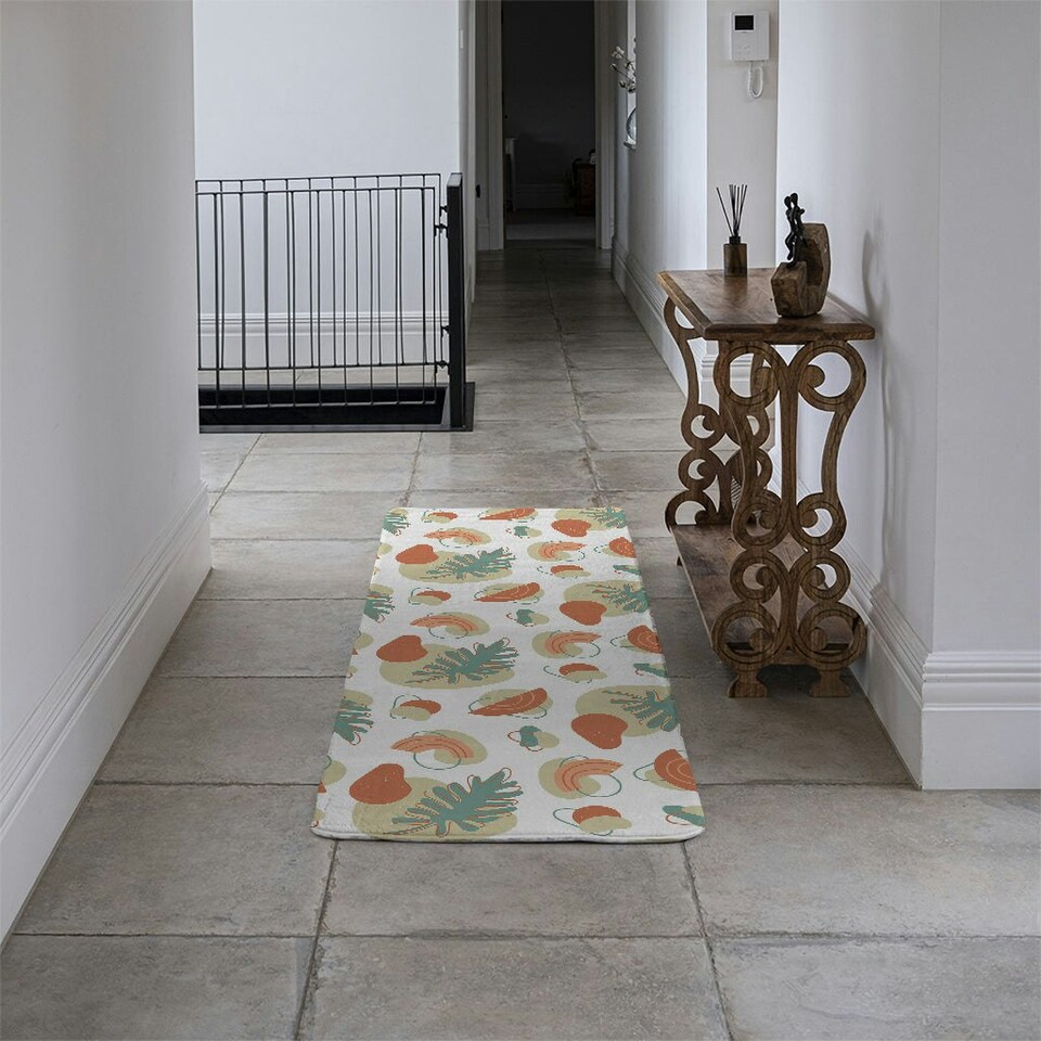image 1 of line art and botanical elements Designer (Runner Rug)