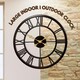 image 3 of Marco Paul 50cm Roman Numerals Black Skeleton Clock Black
