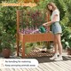 image 4 of COSTWAY Wooden Planter Box Raised Garden Bed Brown Brown