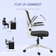 image 5 of Vinsetto Mesh Office Chair Computer Chair with Swivel Wheels, Black