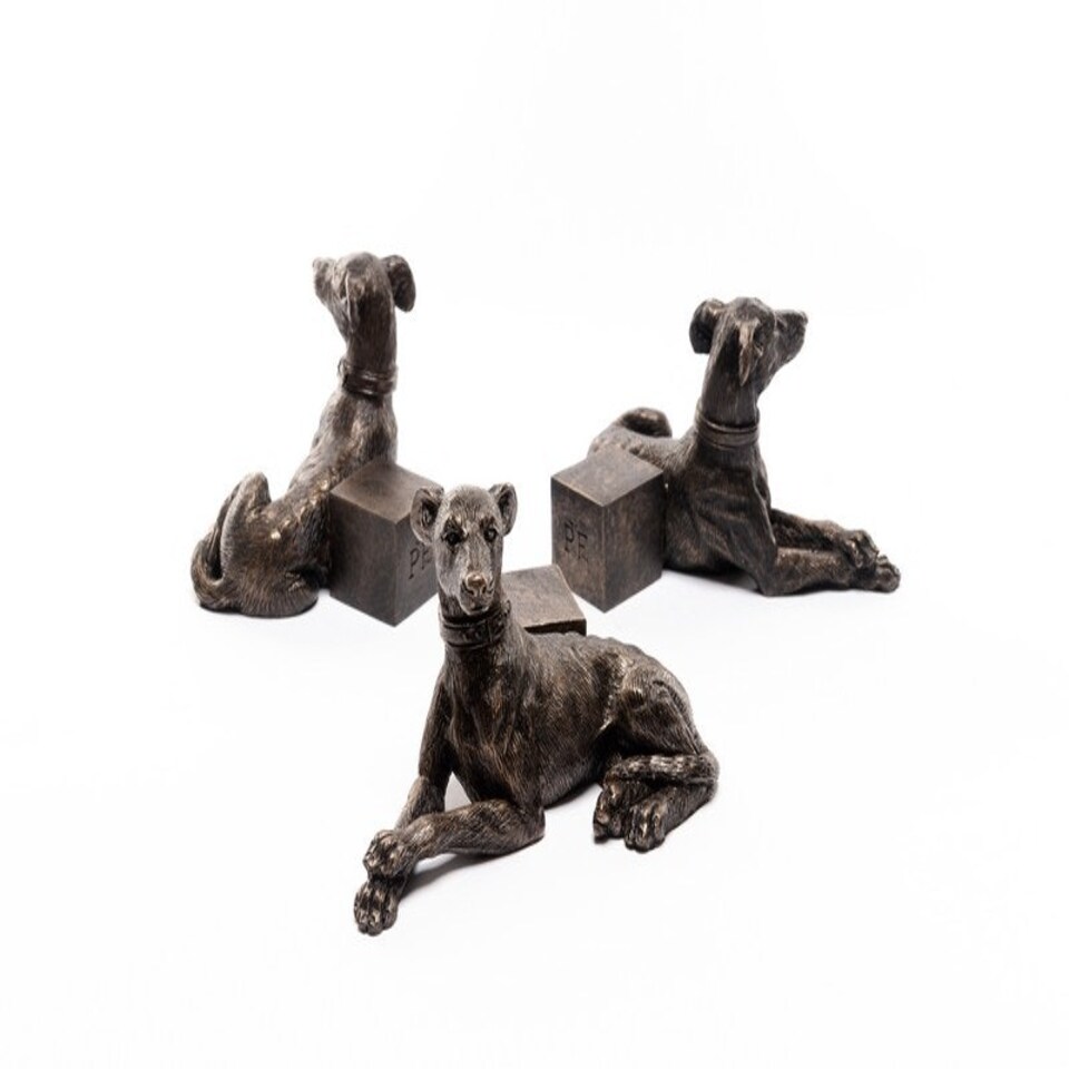image 1 of Greyhound Plant Pot Feet - Set of 3 - L9.5 x W12 x H7.5 cm Grey