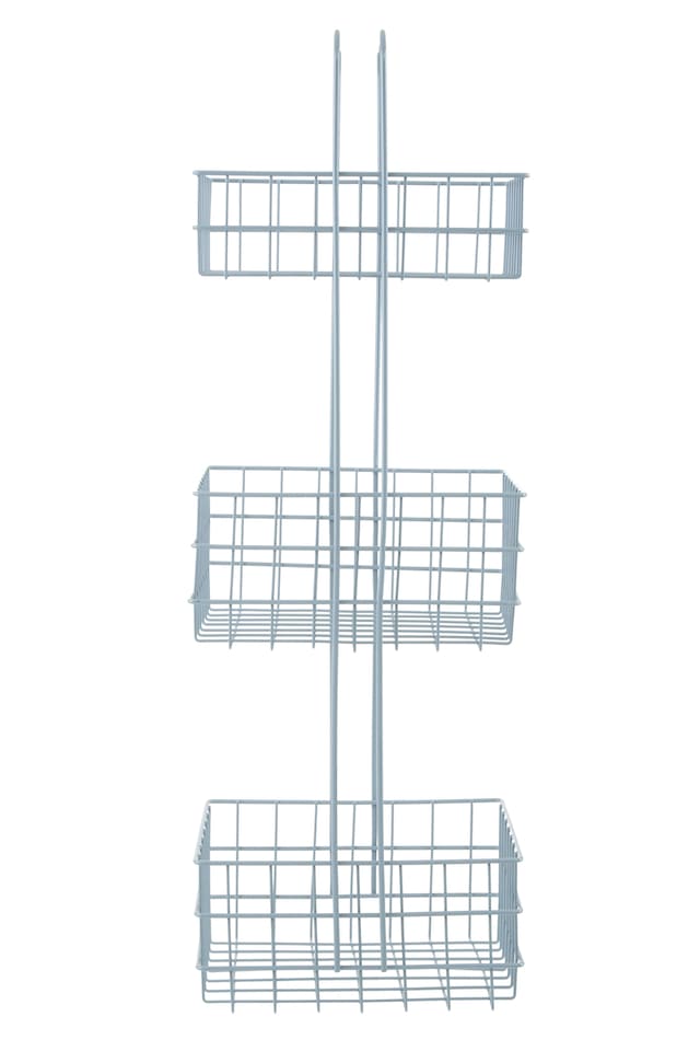 image 1 of Orsina 3 Tier Rectangular Storage Caddy, Iron Wire Three Tier Caddy, Shelf Rack, Organiser Stand, Under Sink Caddy