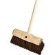 image 2 of Hill Brush Industrial Stiff PVC Handle Yard Broom - Brown - 330mm