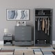 image 6 of Vida Designs Riano 3 Piece Bedroom Set (1 Drawer Bedside Chest, 5 Drawer Chest, 2 Door Wardrobe) Grey (4)