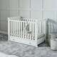 image 2 of Snowdon Mini Cot Bed & Underdrawer – Sleigh Style, Convertible Baby Cot to Toddler Bed, Adjustable Base (White)