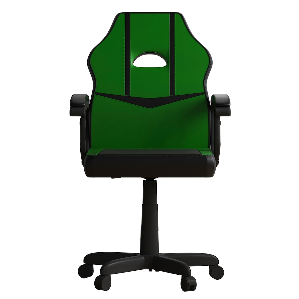 image 1 of Vida Designs Comet Racing Gaming Office Chair Computer Desk Table Chair, Green & Black
