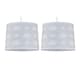 image 1 of Set of 2 Clouds - Light Grey Easy Fit Fabric Pendant Shade | Grey | Large | 1