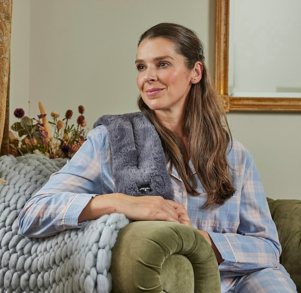 image 1 of Warmies Luxury Heatable Neck Wrap Steel