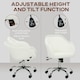 image 3 of HOMCOM Vanity Chair for Desk, with Height Adjustable, Wheels, Cream Cream