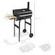 image 7 of Outsunny Charcoal Barbecue BBQ Grill Trolley W/ Shelves, Lid and Thermometer