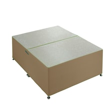Cream Linen 4 Drawer Divan Base King Size
