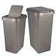 image 3 of 1 x Platinum Rubbish Waste Recycling Moda Waste Bin Tall Compact 45L For Home & Kitchen With Special Lid Silver