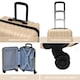 image 2 of Flight Knight Premium Lightweight Suitcase - Built-in Side Lock with USB Port - 8 Spinner Wheels - Hard Shell Carry On Or Check in Luggage 100 Airlines Approved Cream | Champagne | Large