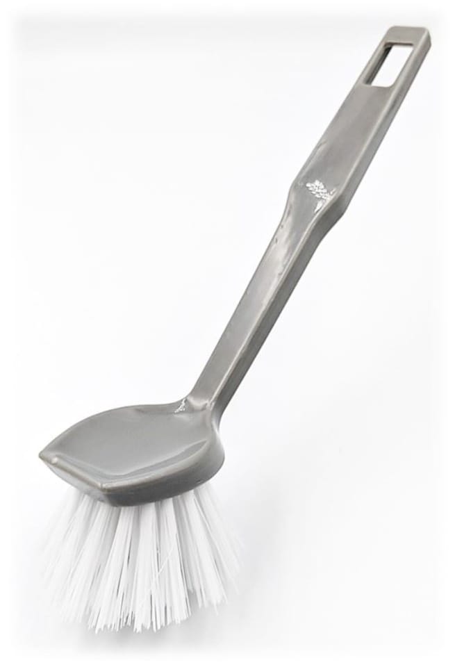 image 1 of Kitchen Dish Brush with Nylon Bristles Ergonomic Handle for Washing Up - Pack of 1 | Grey | 1