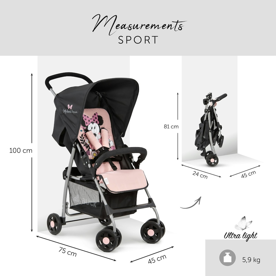 image 1 of Hauck Disney Sport Pushchair - Minnie Sweetheart