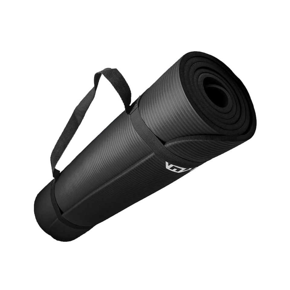 image 1 of HXGN 10mm High-Density NBR Exercise Mat — 183 x 61 cm, Black | Multi | Black | L 183 x W 61cm