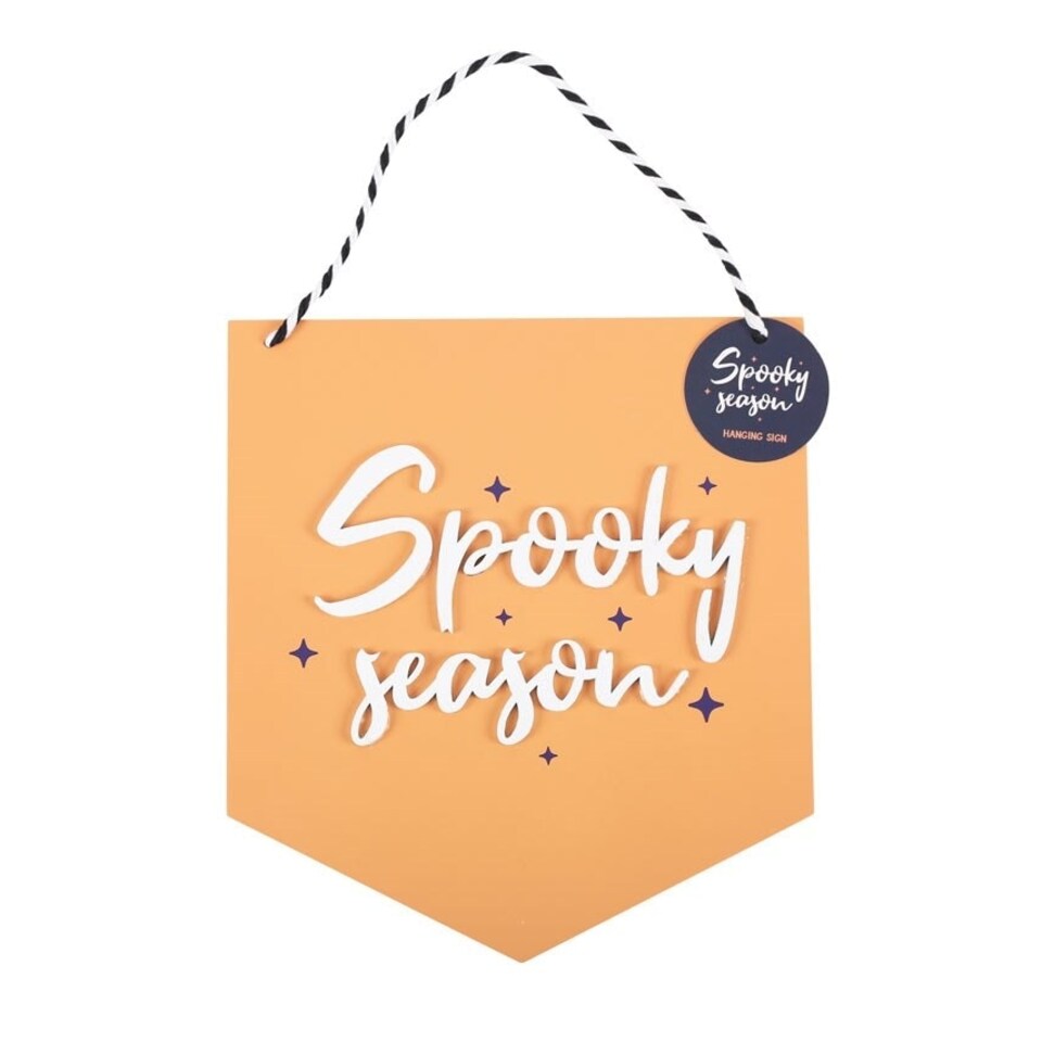 image 1 of Something Different Spooky Season Hanging Plaque - Orange - One Size