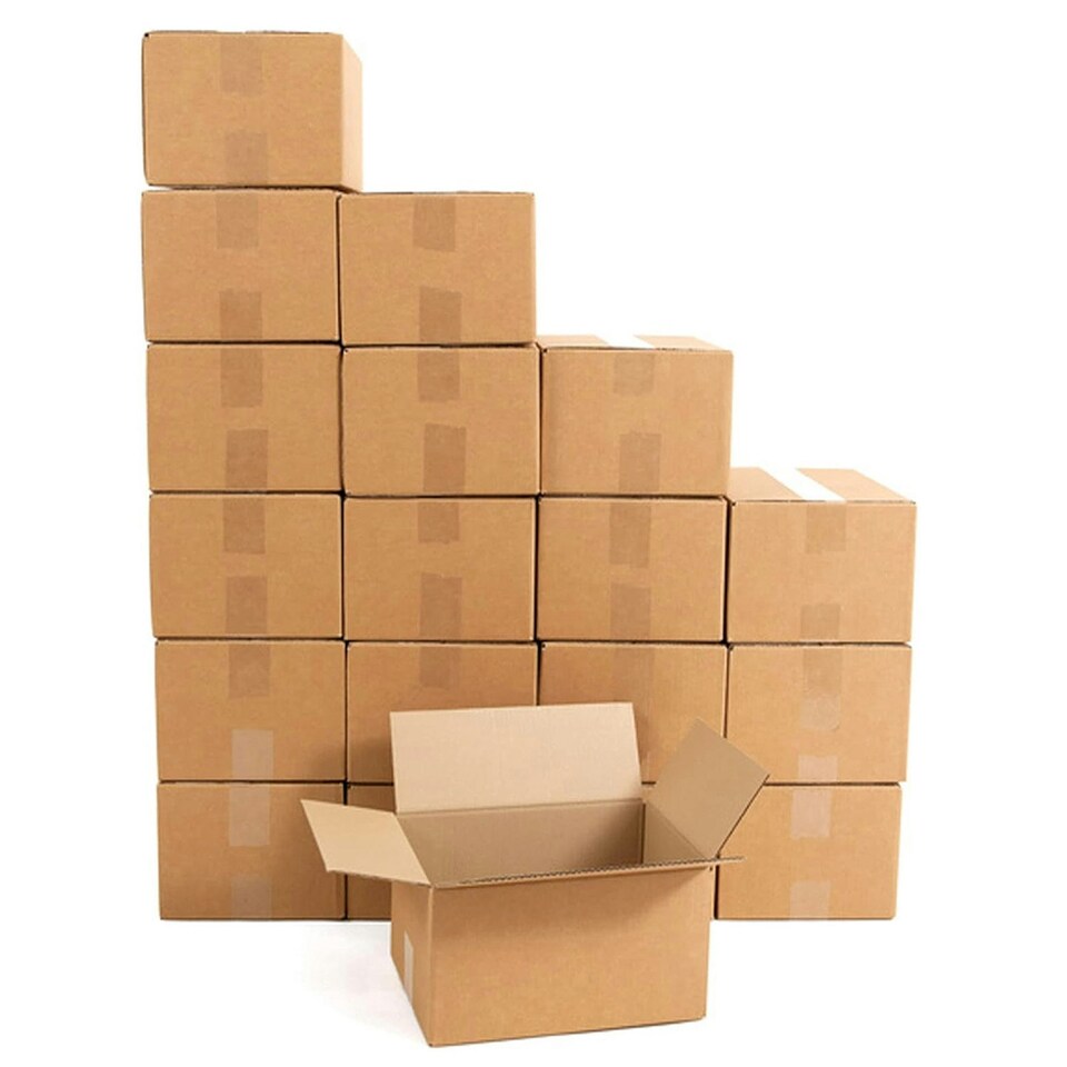 image 1 of 50 x Packing Shipping Mailing Large Single Wall 18 x 12 x 3" (457x305x76mm) Postal Cardboard Boxes Brown