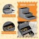 image 4 of PawHut 3 Step Dog Steps with Storage Boxes, Cat Stairs for Bed Sofa, Light Grey
