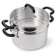 image 1 of Prestige Made to Last Stainless Steel Stock Pot with Food Steamer 24cm - Silver