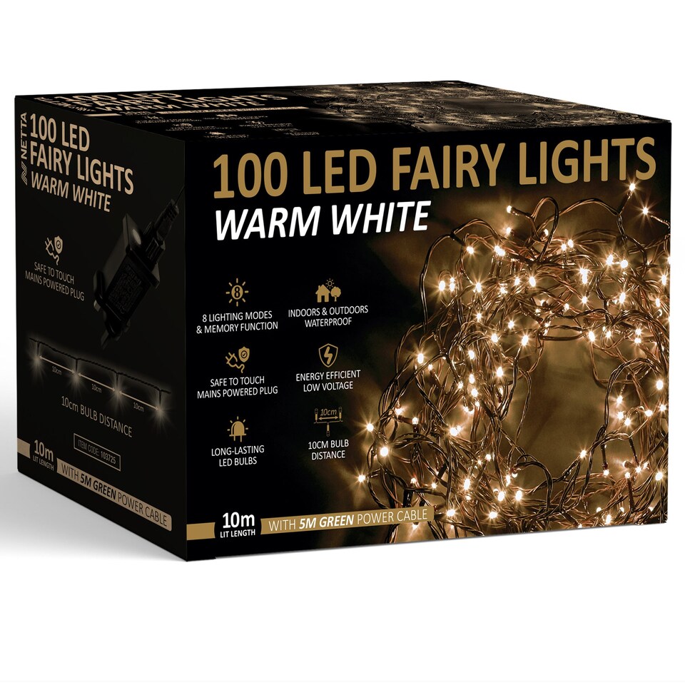 image 1 of NETTA LED Fairy String Lights Outdoor and Indoor Plug In