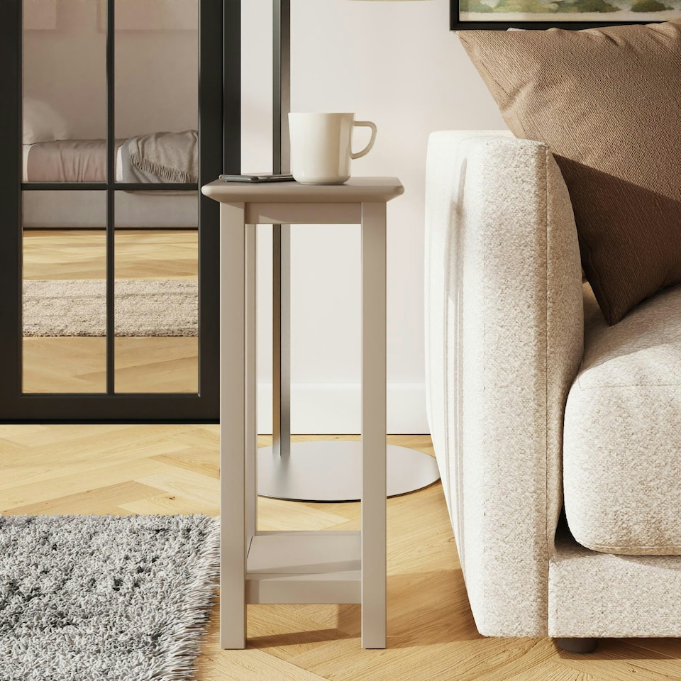 image 1 of Palma Side Table Plant Stand Putty Grey