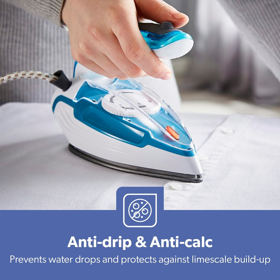 image 1 of GEEPAS Travel Steam Iron | Clothes Dry & Steam Press, 1100W