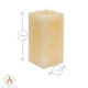 image 3 of Nicola Spring Square Vanilla Pillar Candles - 90 Hours - Cream - Pack of 3 | Cream | Beige